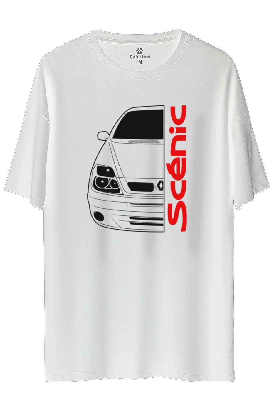 Renault Scenic Baskılı Oversize Tişört