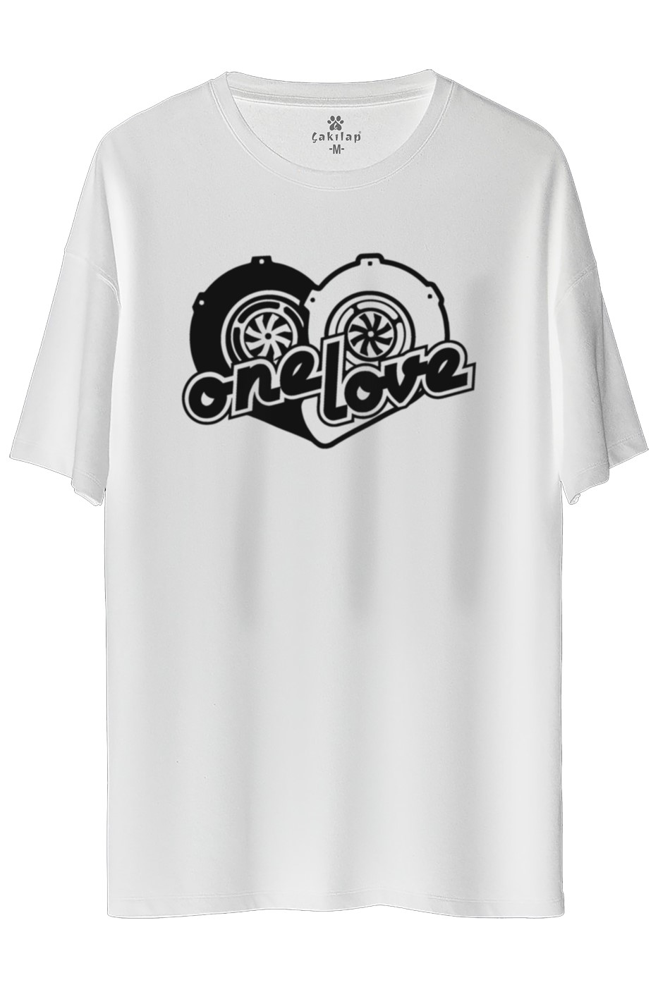 Turbo Baskılı Oversize Tişört