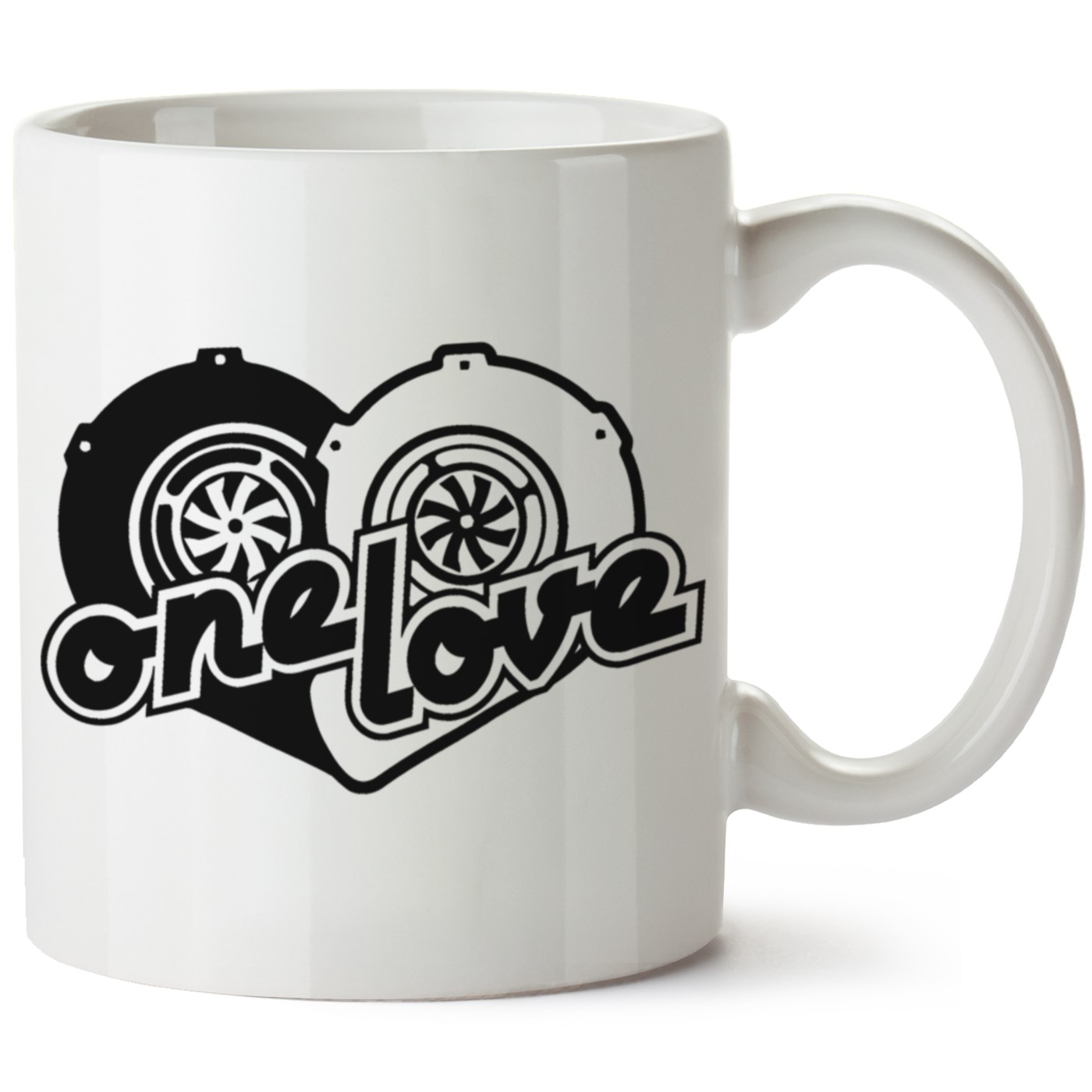 Turbo Baskılı Porselen Kupa Bardak