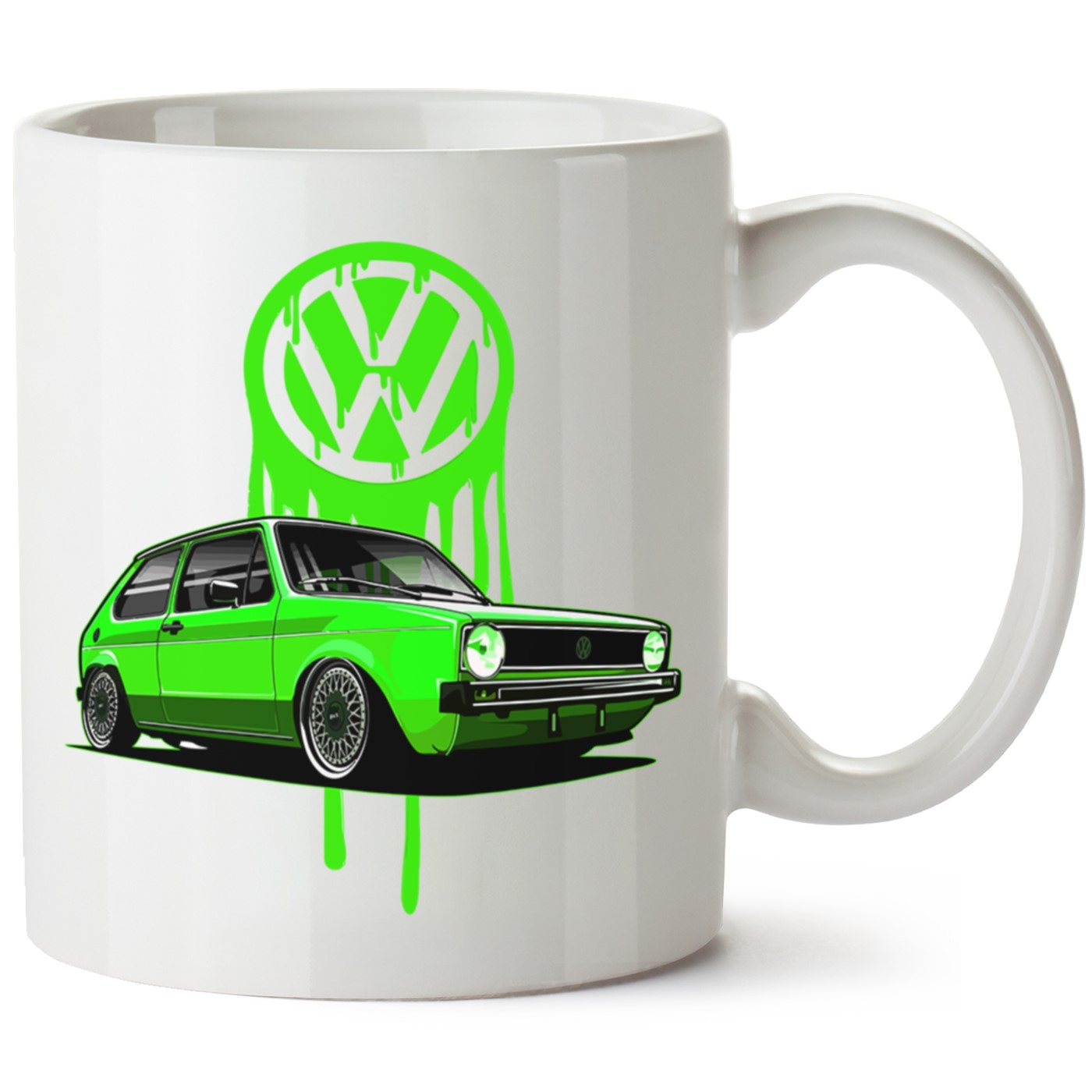 Vw Golf 1 Baskılı Porselen Kupa Bardak