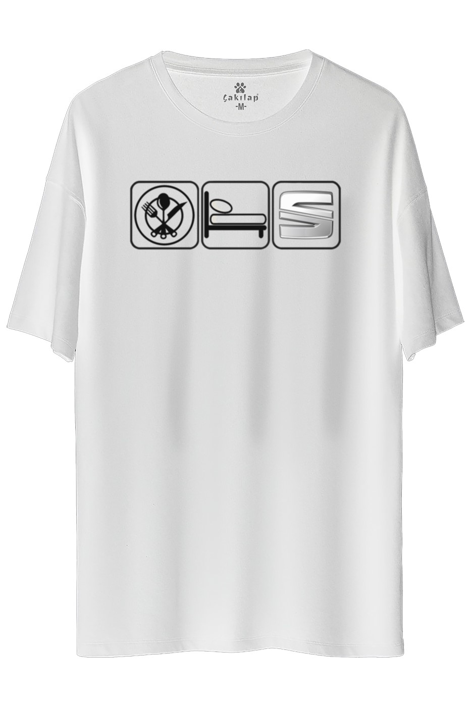 Seat Logo Baskılı Oversize Tişört