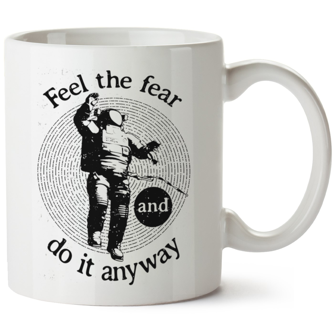 Feel The Fear Baskılı Porselen Kupa Bardak