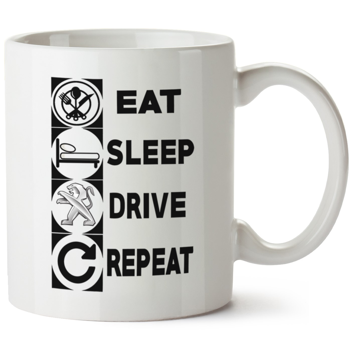 Peugeot Logo Baskılı Porselen Kupa Bardak