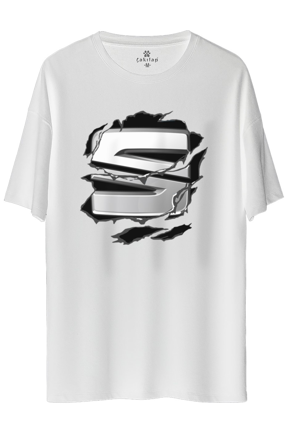 Seat Logo Baskılı Oversize Tişört