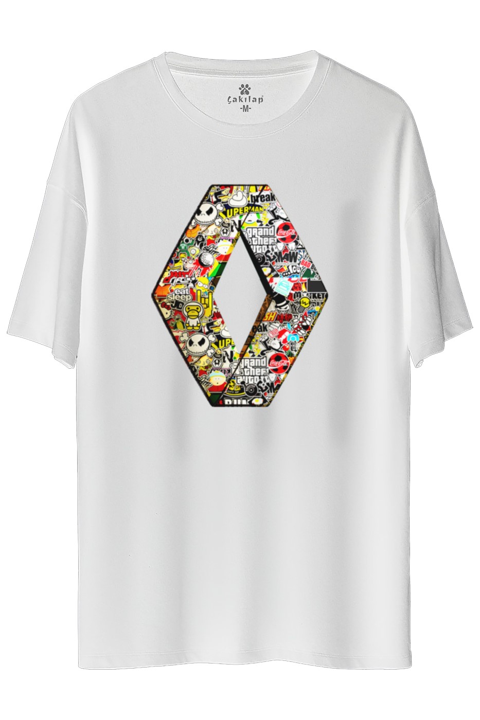 Renault Logo Baskılı Oversize Tişört