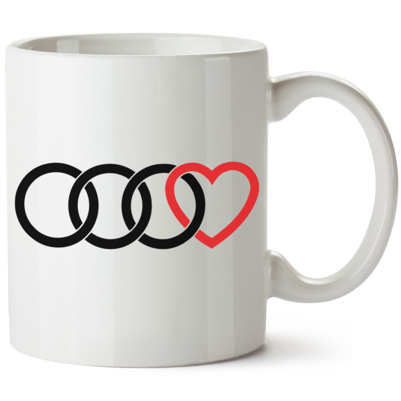 Audi Logo Baskılı Porselen Kupa Bardak