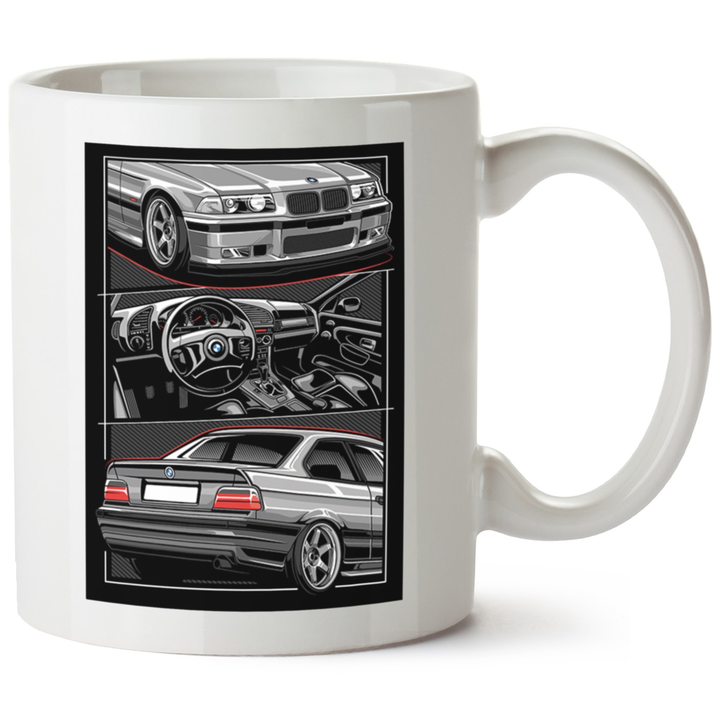 Bmw E36 Baskılı Porselen Kupa Bardak