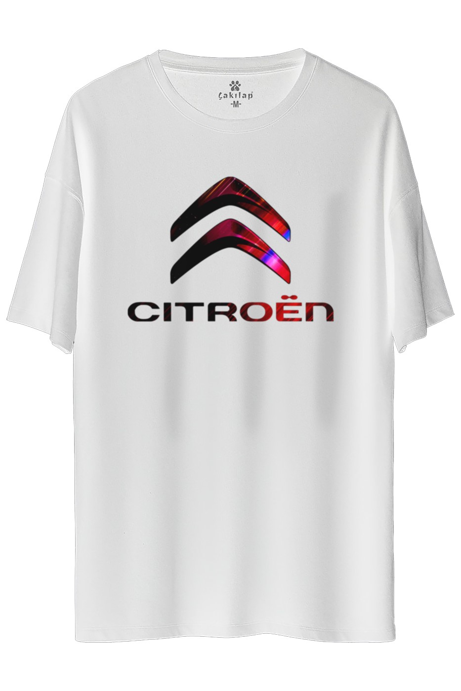 Citroen Logo Baskılı Oversize Tişört