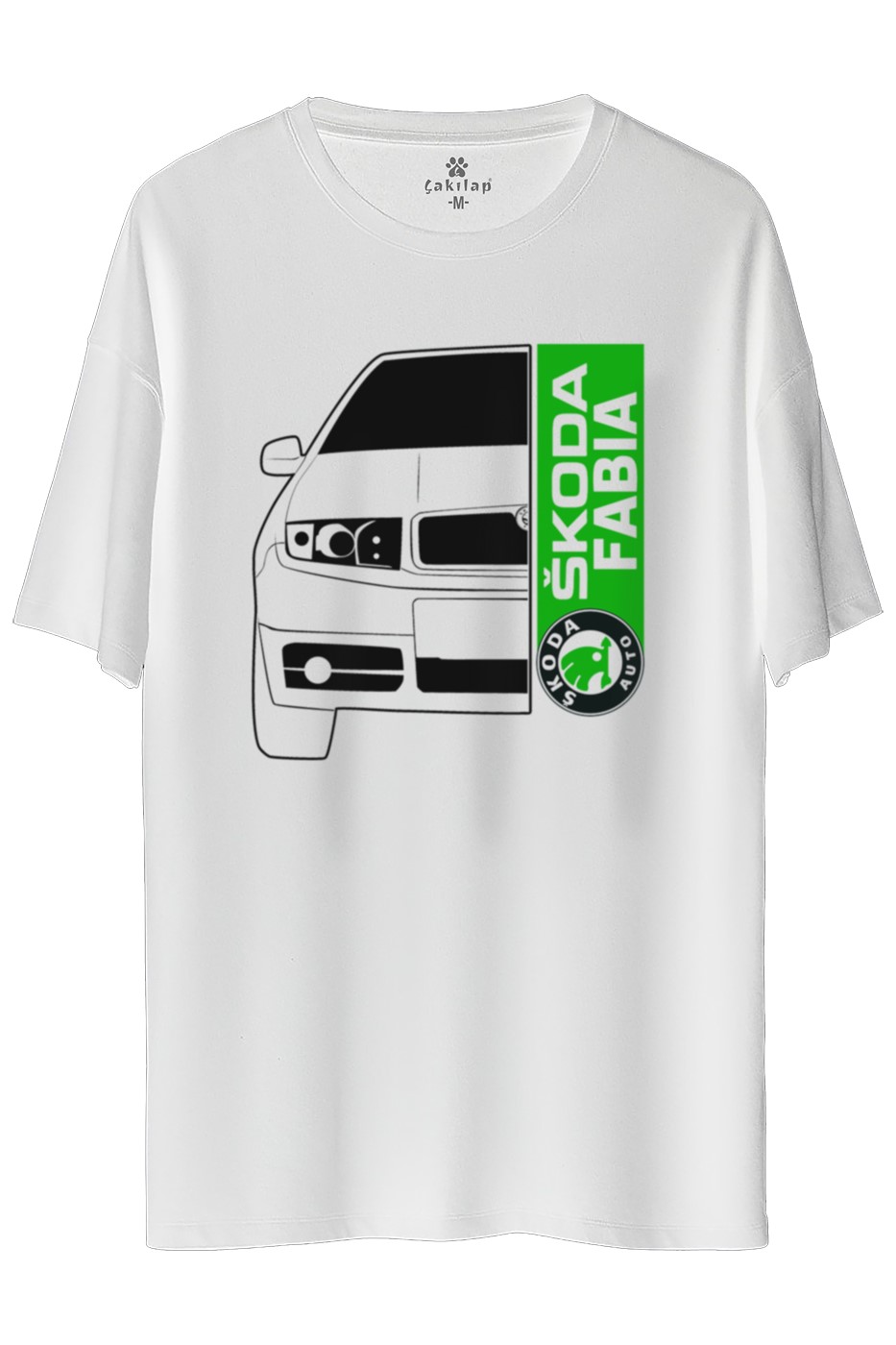 Skoda Fabia1 Baskılı Oversize Tişört