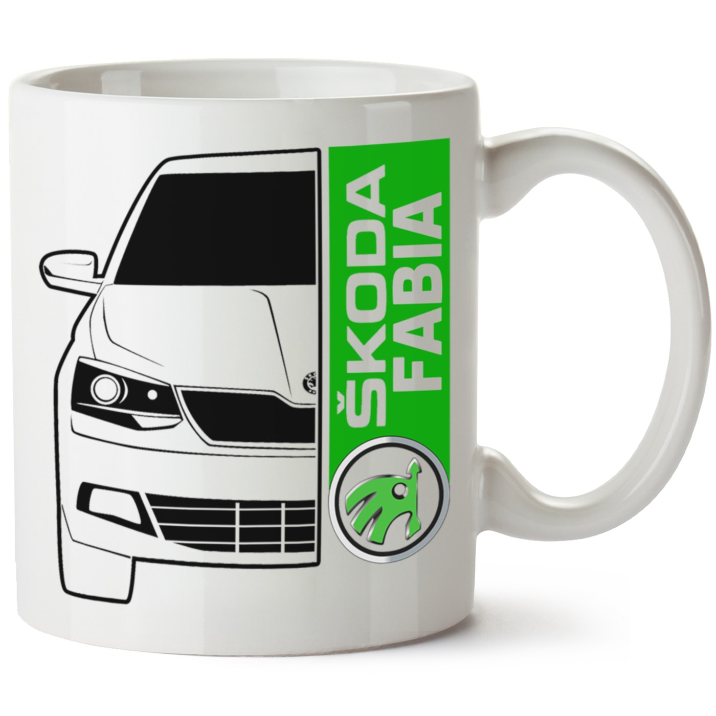 Skoda Fabia3 Baskılı Porselen Kupa Bardak