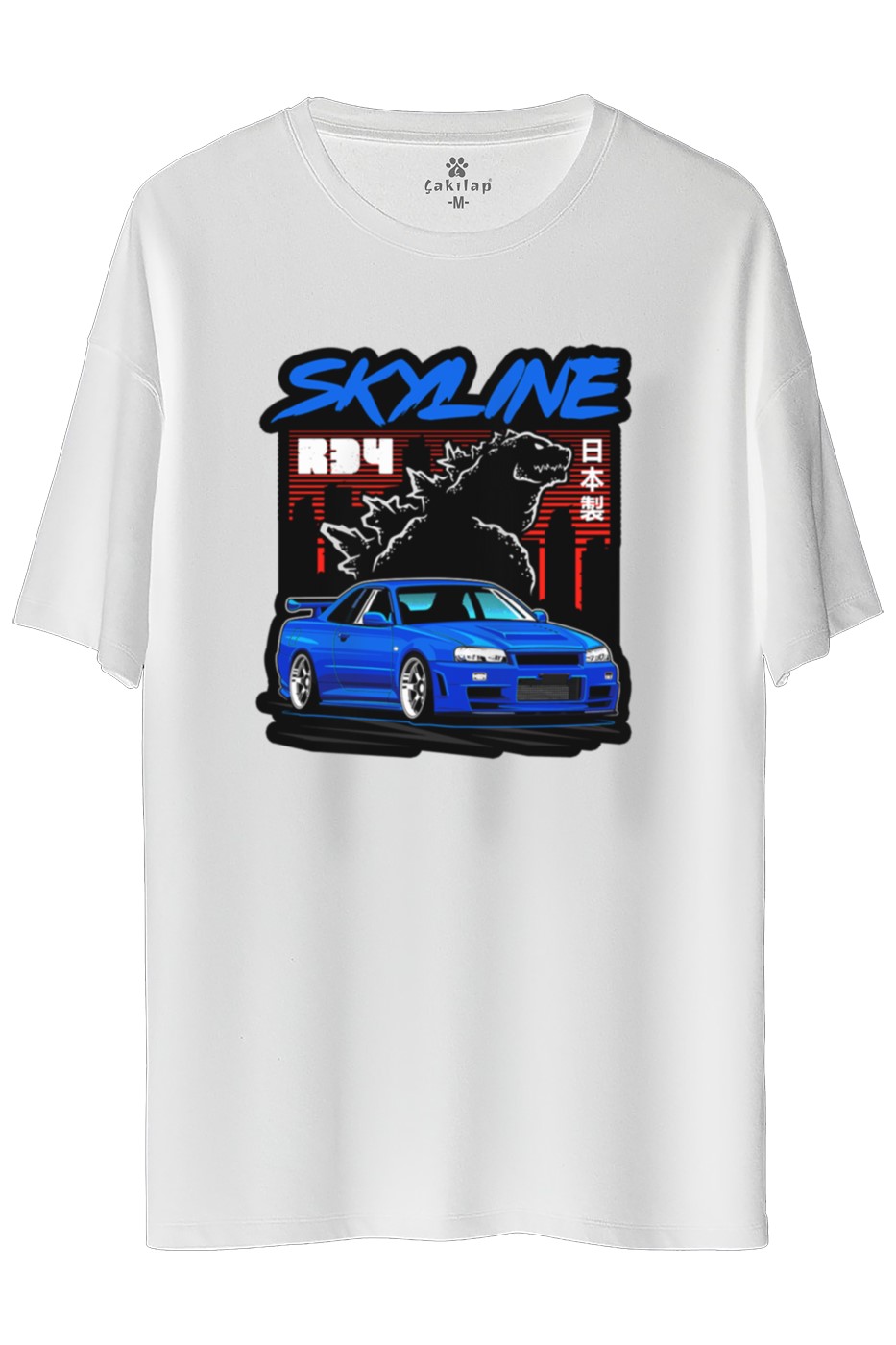 Nissan Gt-r34 Baskılı Oversize Tişört