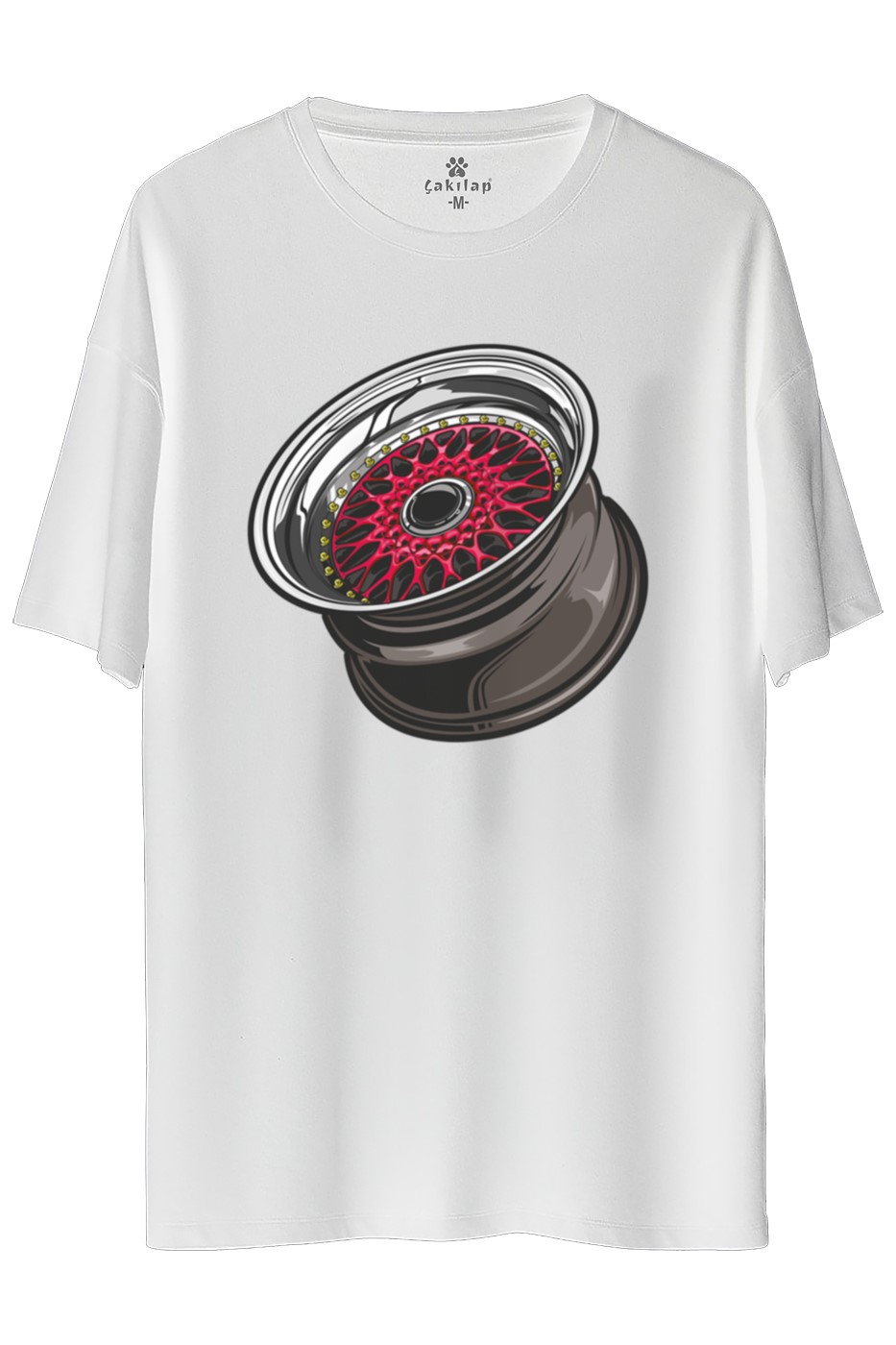 Jant Baskılı Oversize Tişört