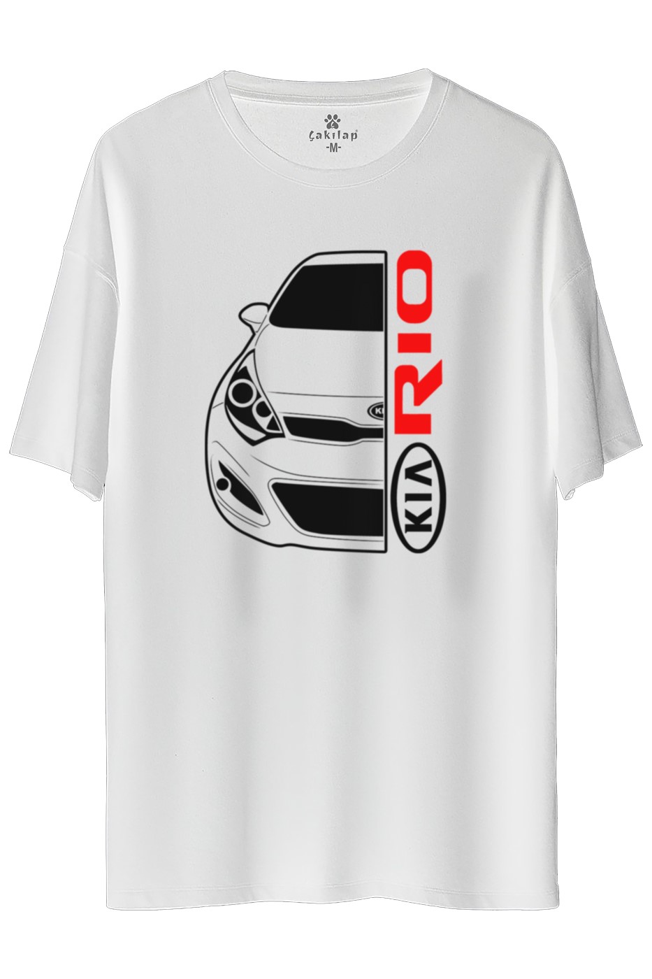 Kia Rio Baskılı Oversize Tişört