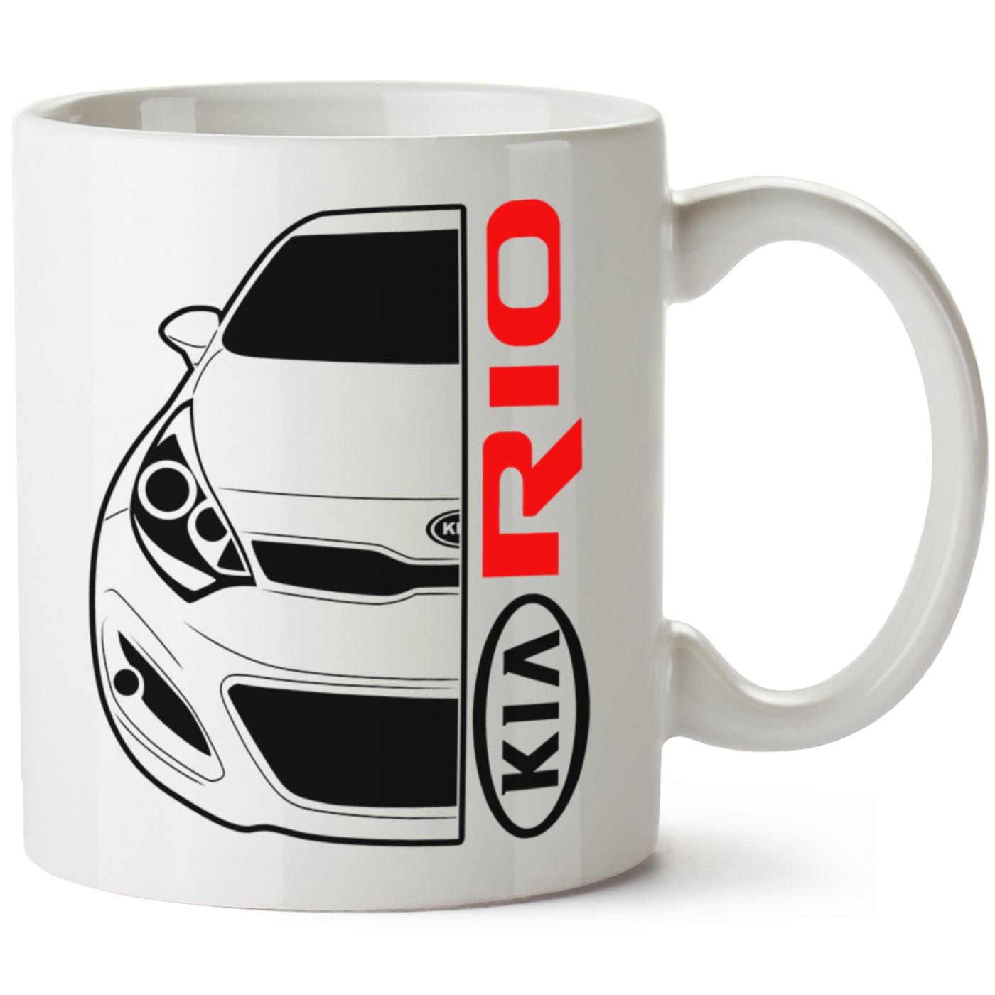 Kia Rio Baskılı Porselen Kupa Bardak