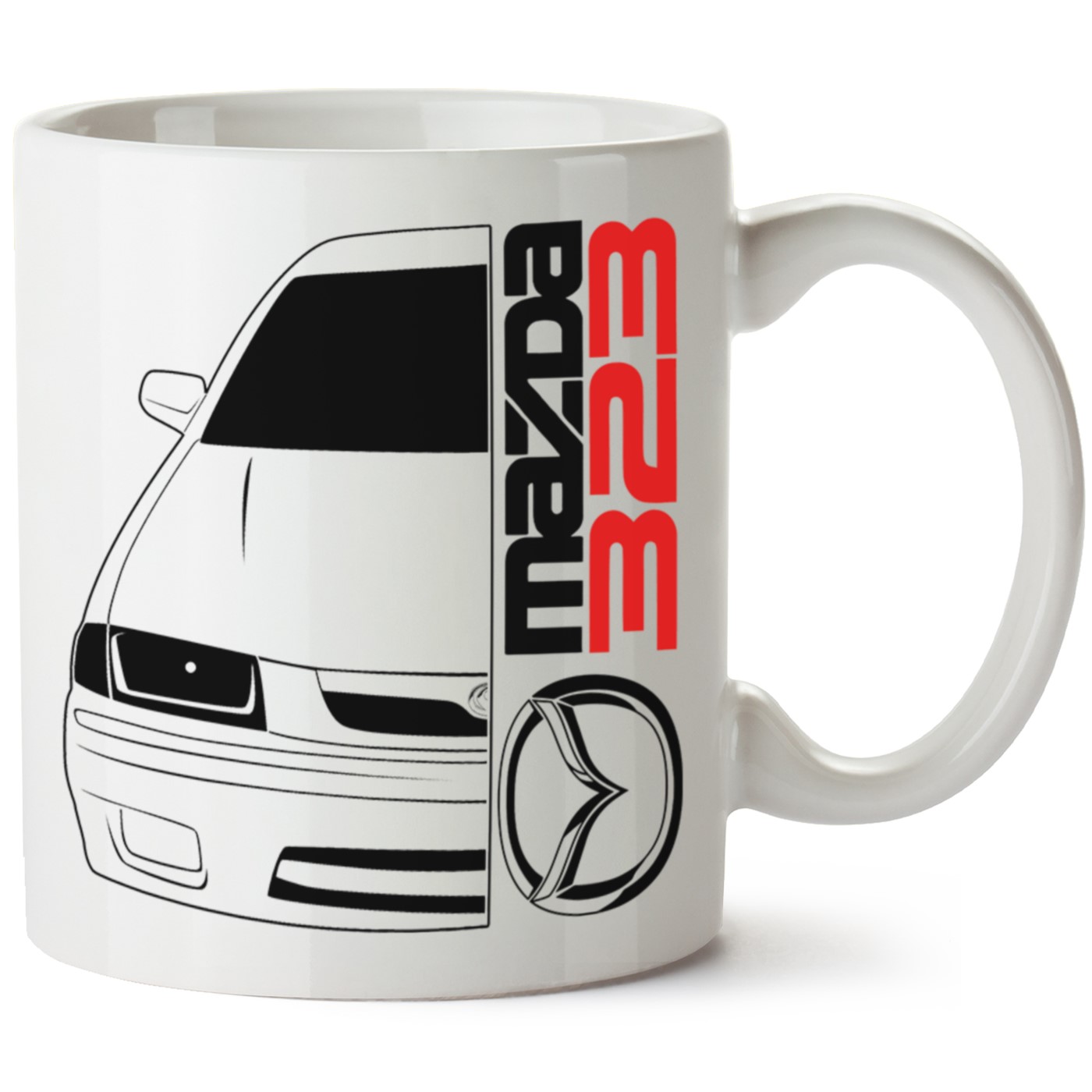 Mazda 323 Baskılı Porselen Kupa Bardak