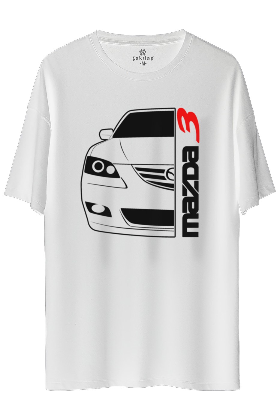 Mazda 3 Baskılı Oversize Tişört