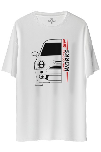 Mini Cooper Baskılı Oversize Tişört