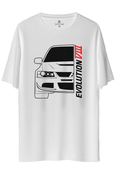 Mitsubishi Evo 8 Baskılı Oversize Tişört