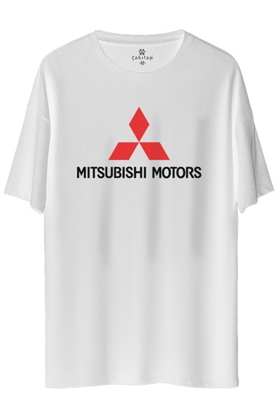 Mitsubishi Logo Baskılı Oversize Tişört