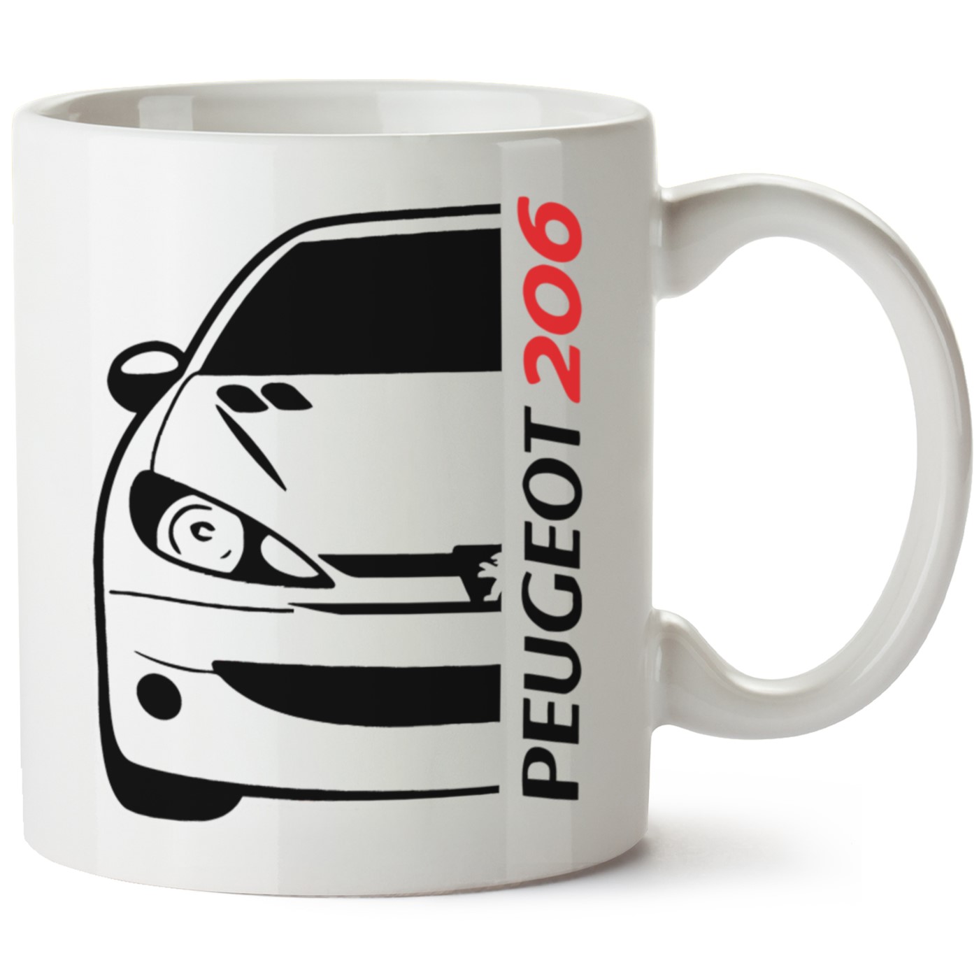 Peugeot 206 Baskılı Porselen Kupa Bardak