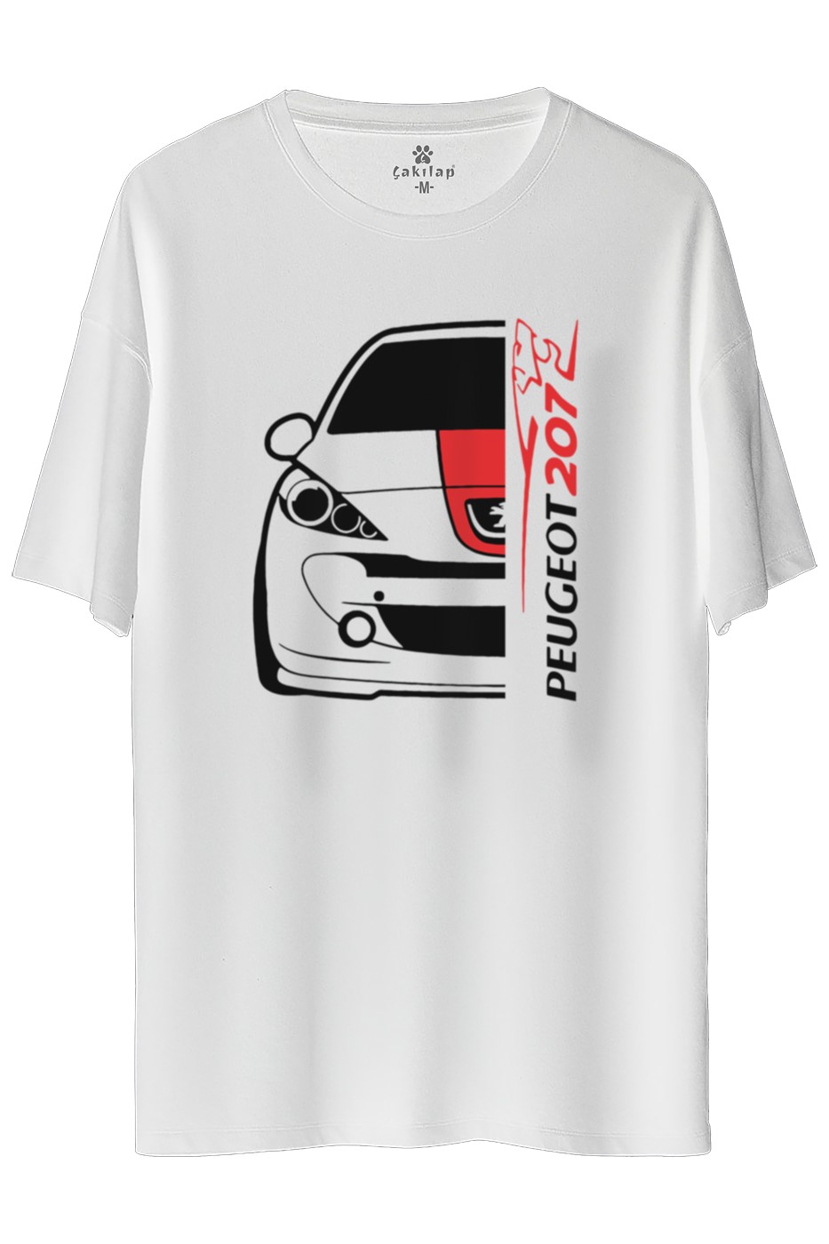 Peugeot 207 Baskılı Oversize Tişört