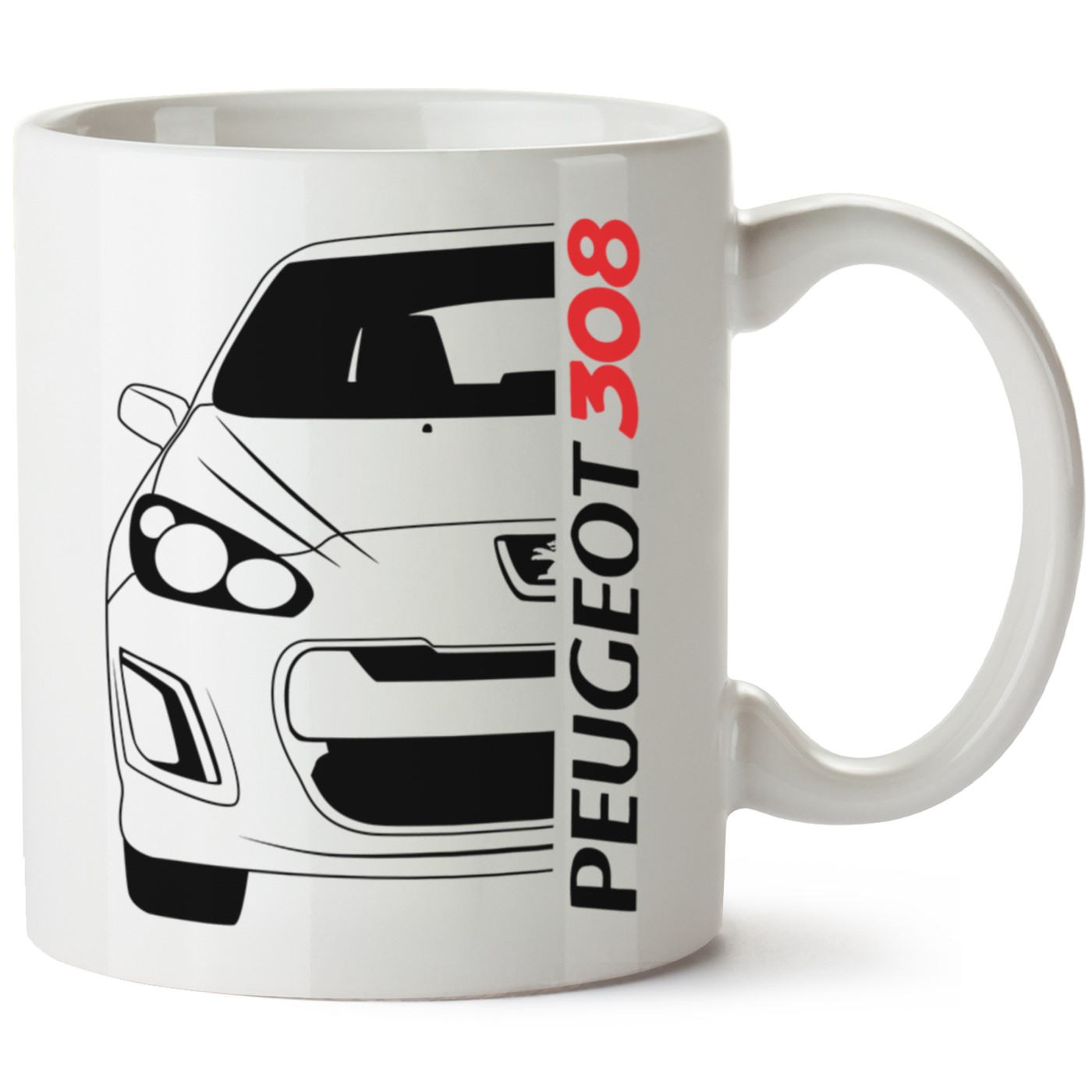 Peugeot 308 Baskılı Porselen Kupa Bardak