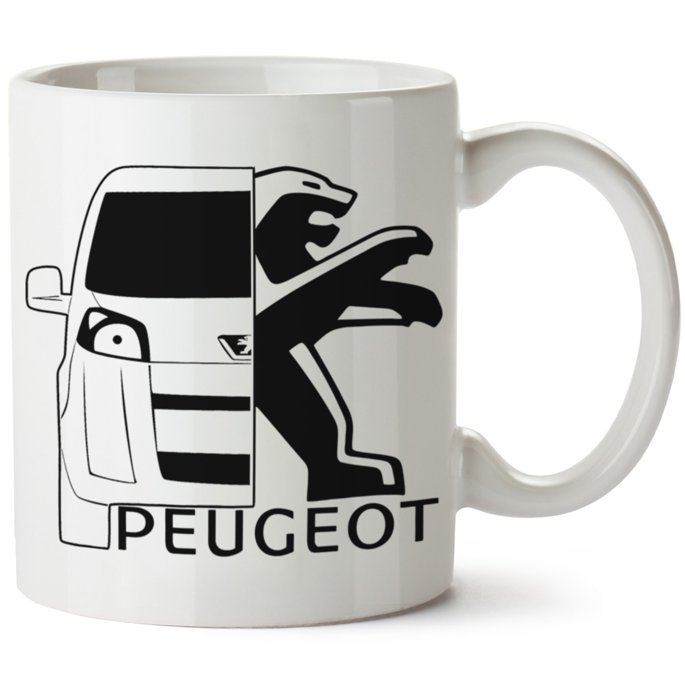 Peugeot Bipper Baskılı Porselen Kupa Bardak