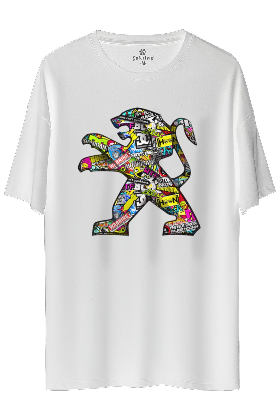 Peugeot Logo Baskılı Oversize Tişört