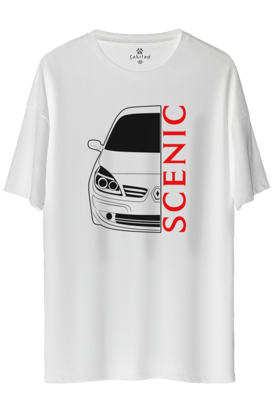 Renault 2cScenic Baskılı Oversize Tişört