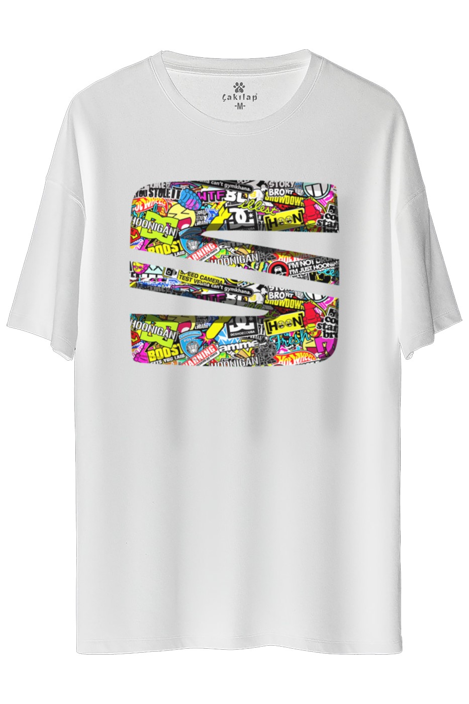 Seat Logo Baskılı Oversize Tişört