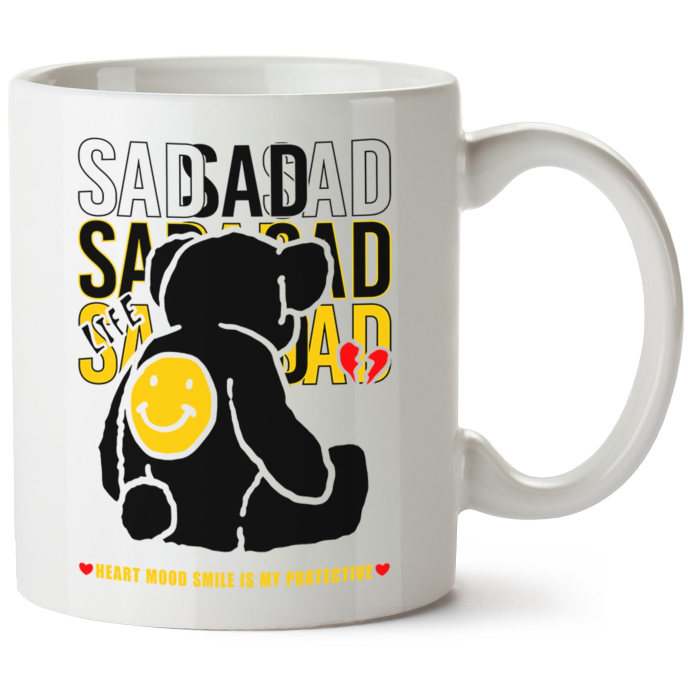 Sad Love Baskılı Porselen Kupa Bardak