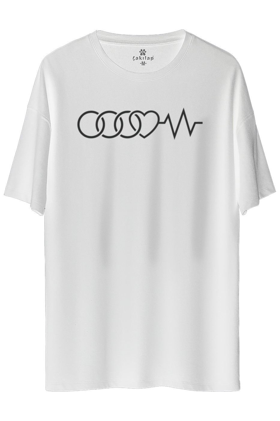 Audi Logo Baskılı Oversize Tişört