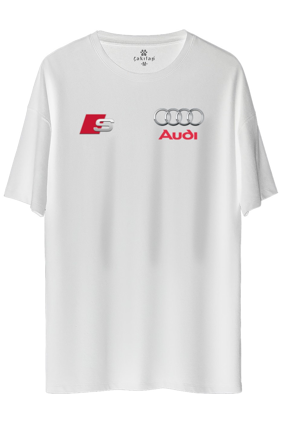 Audi S-Line Logo Baskılı Oversize Tişört