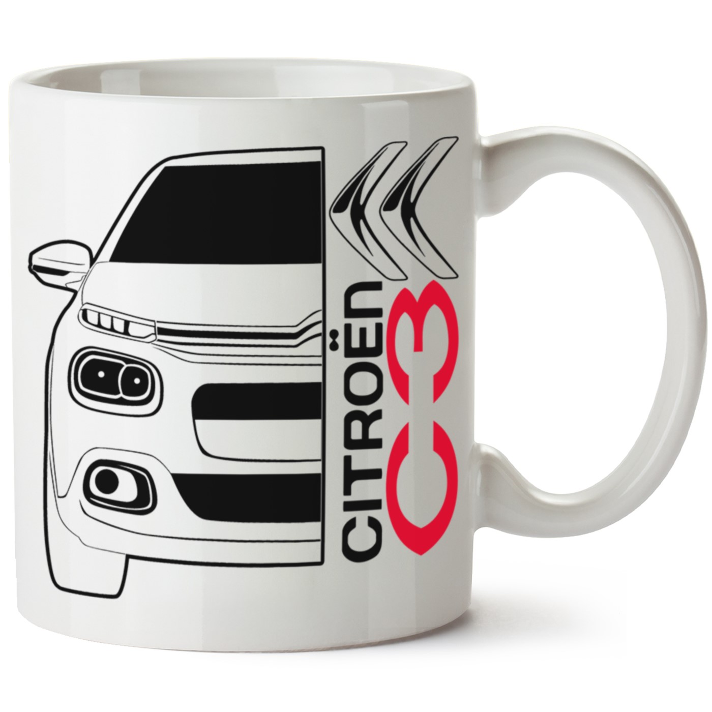 Citroen C3 Baskılı Porselen Kupa Bardak