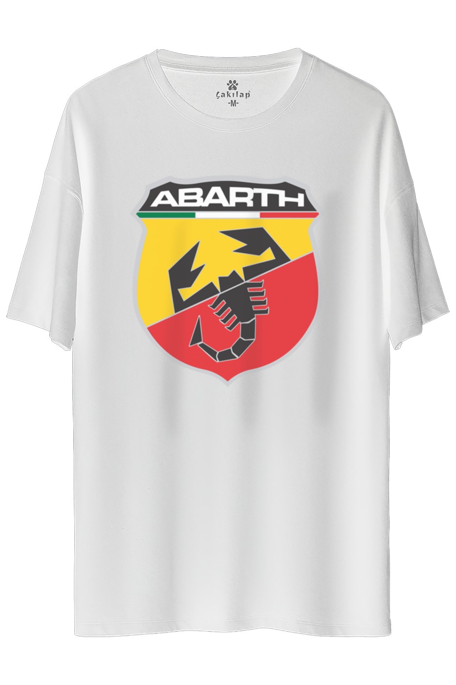Fiat Abarth Logo  Baskılı Oversize Tişört