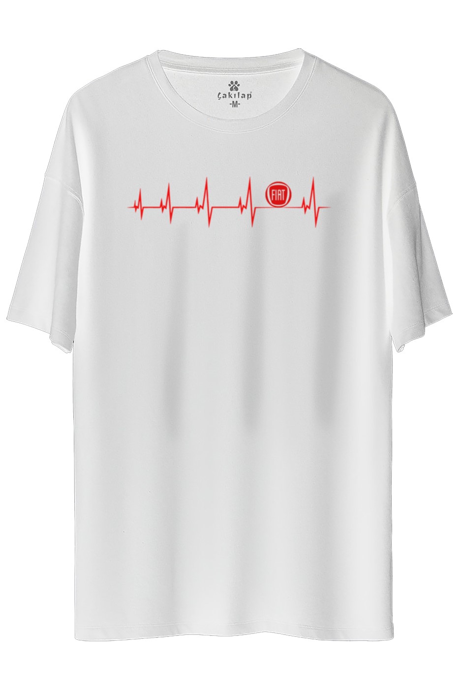 Fiat Logo  Baskılı Oversize Tişört