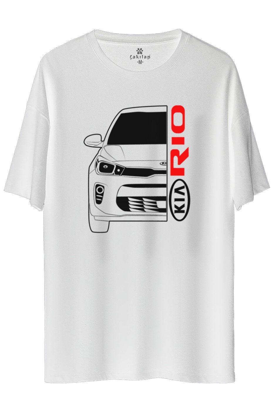 Kia Rio Baskılı Oversize Tişört