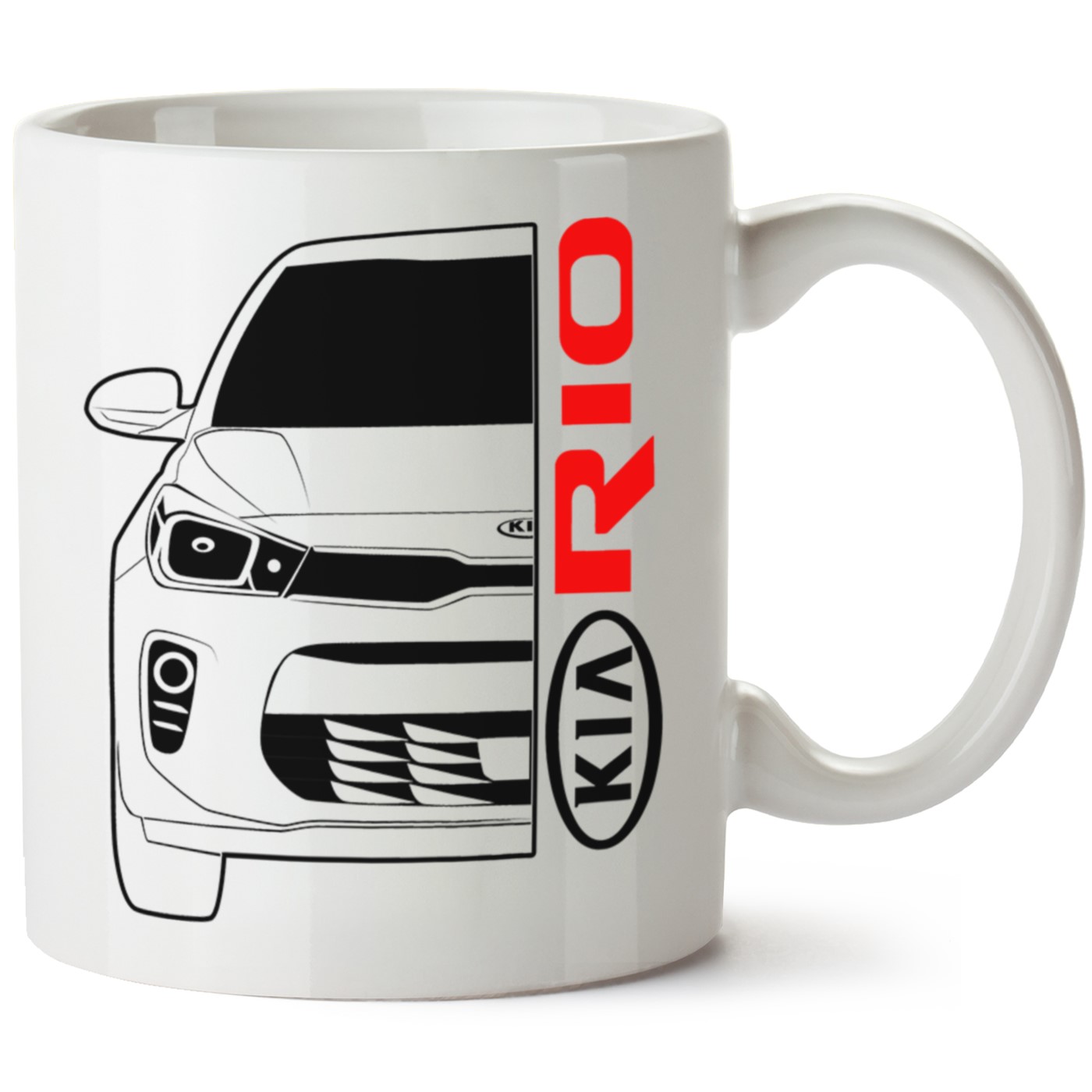 Kia Rio Baskılı Porselen Kupa Bardak