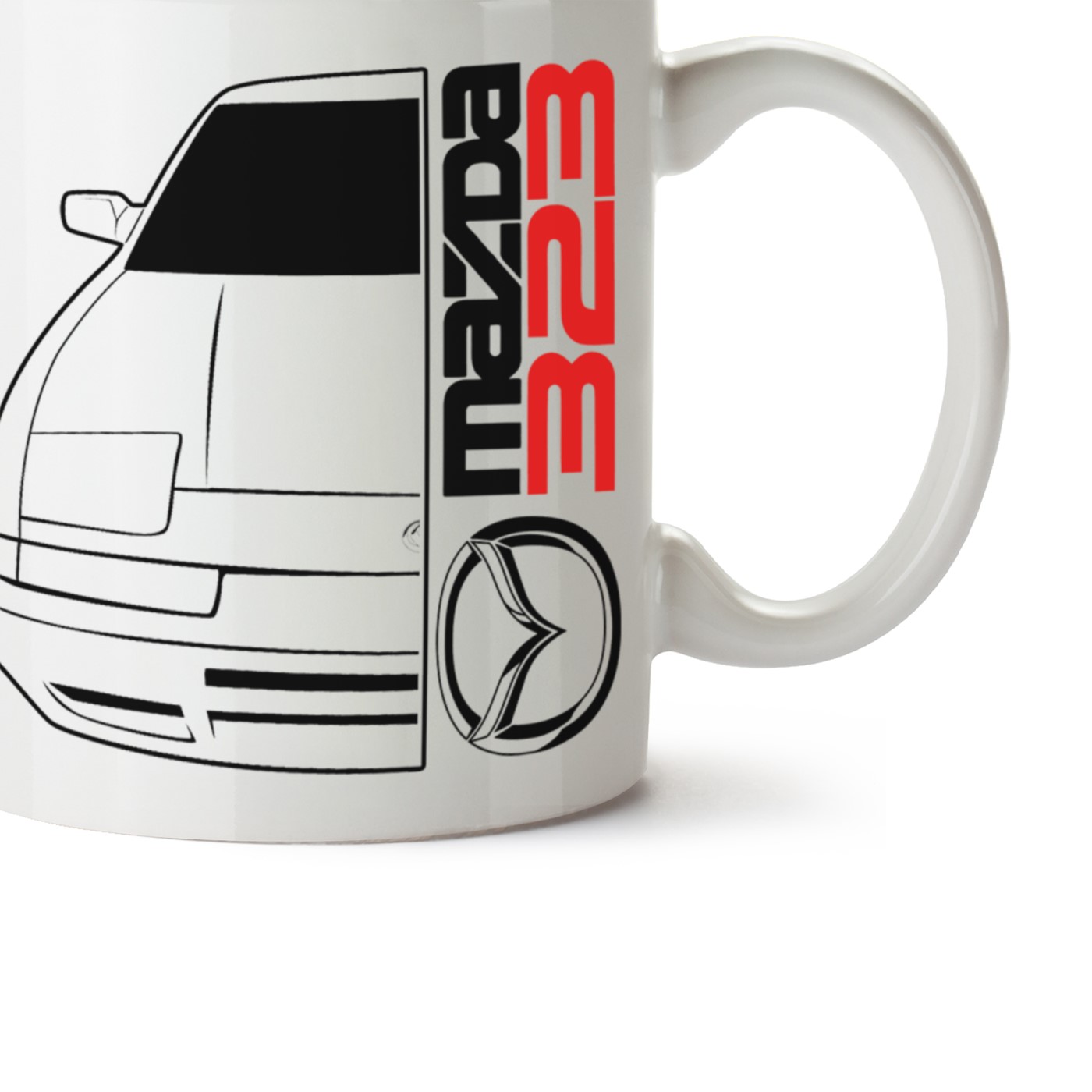 Mazda 323 Baskılı Porselen Kupa Bardak