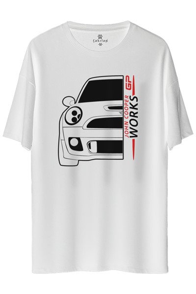 Mini Cooper Baskılı Oversize Tişört