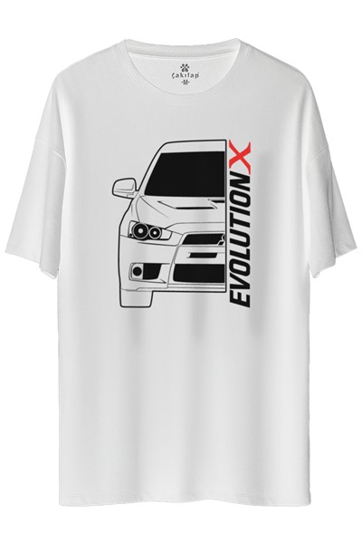 Mitsubishi Evo 10 Baskılı Oversize Tişört