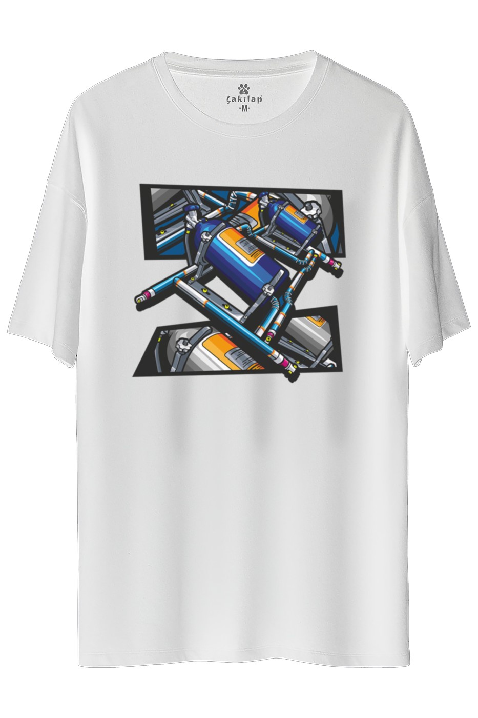 Nos Baskılı Oversize Tişört