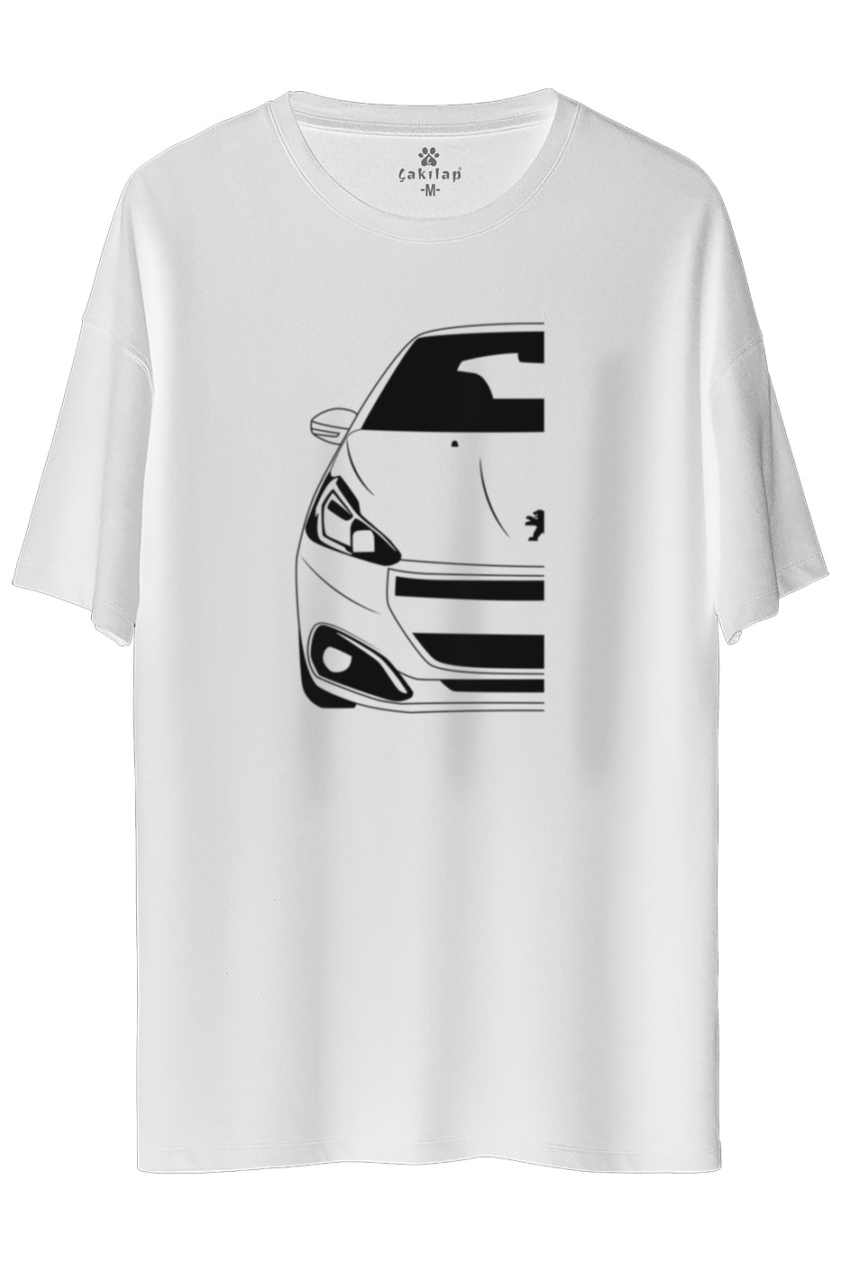 Peugeot 208 Baskılı Oversize Tişört