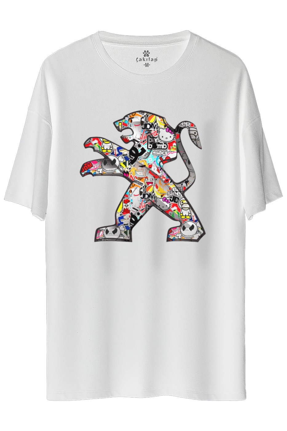 Peugeot Logo Baskılı Oversize Tişört