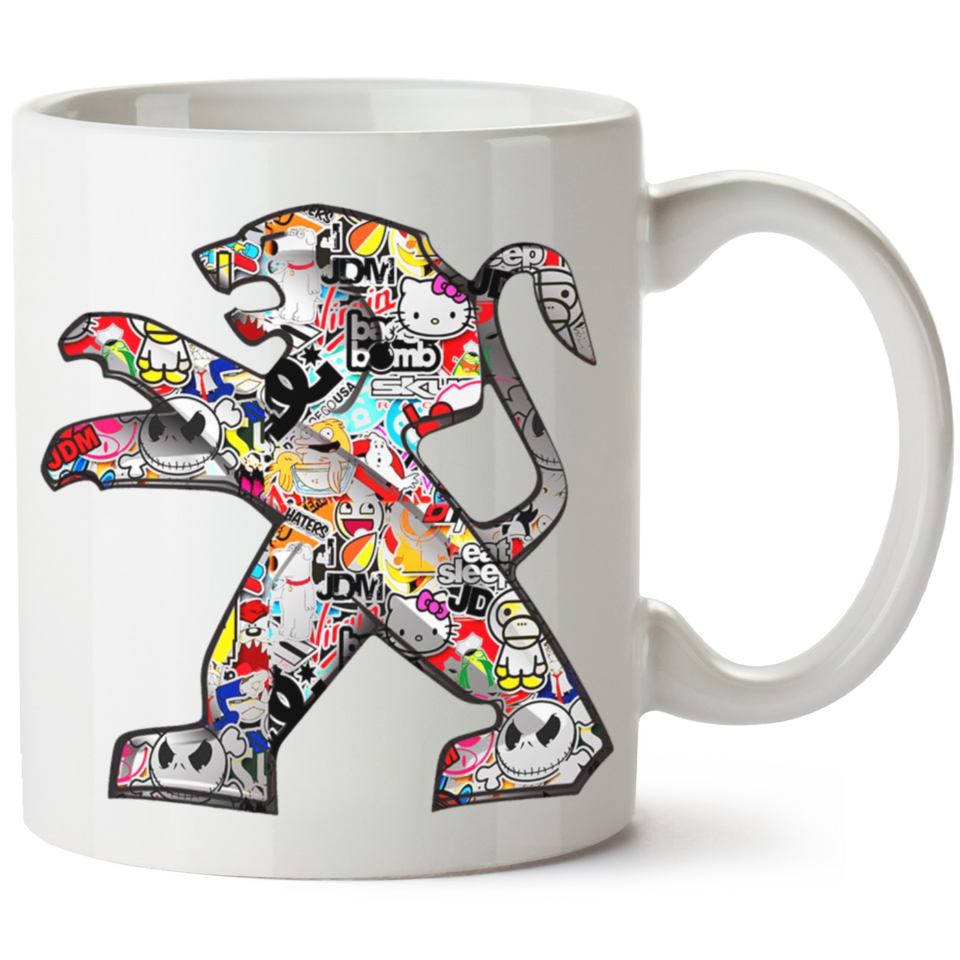 Peugeot Logo Baskılı Porselen Kupa Bardak