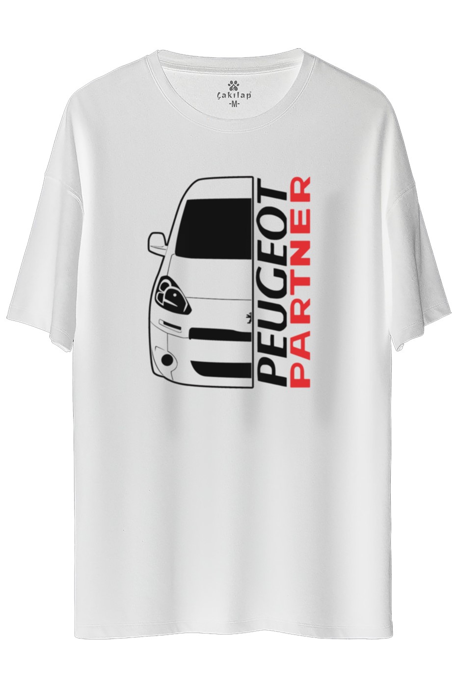 Peugeot Partner Baskılı Oversize Tişört