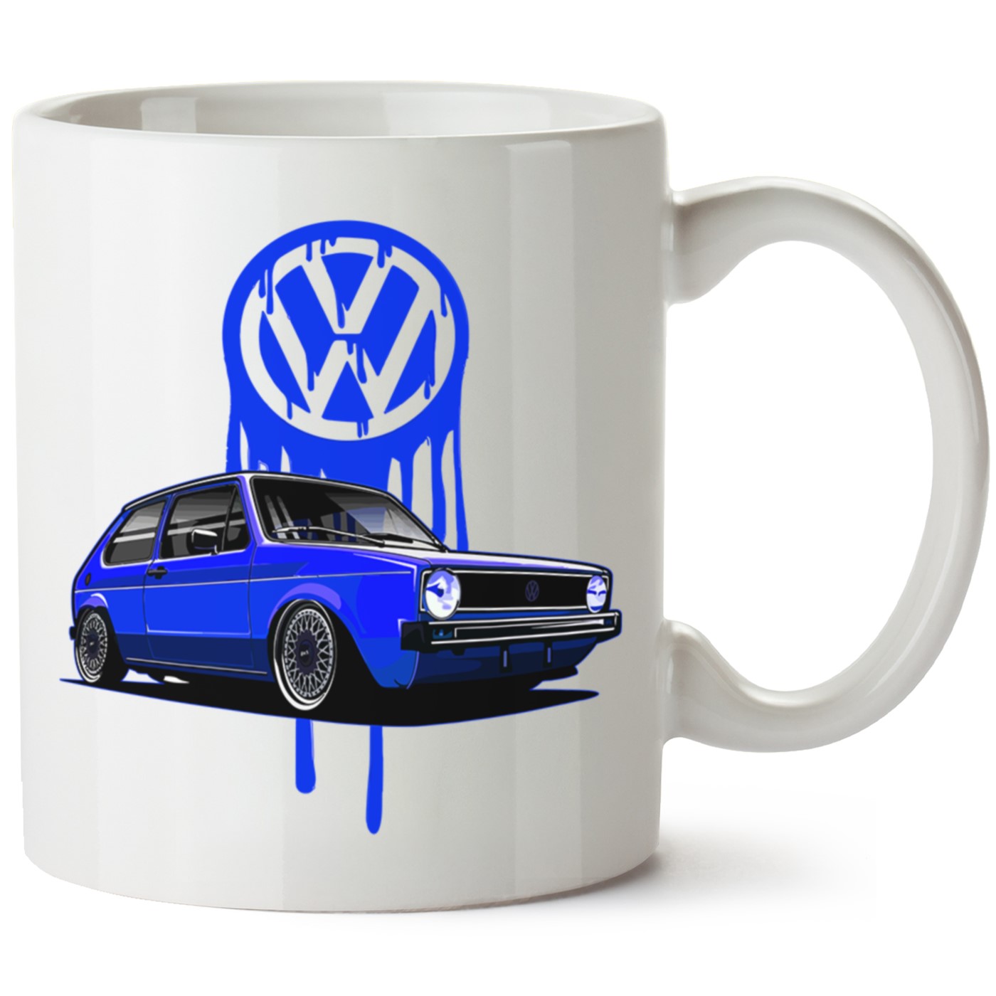 Vw Golf 1 Baskılı Porselen Kupa Bardak