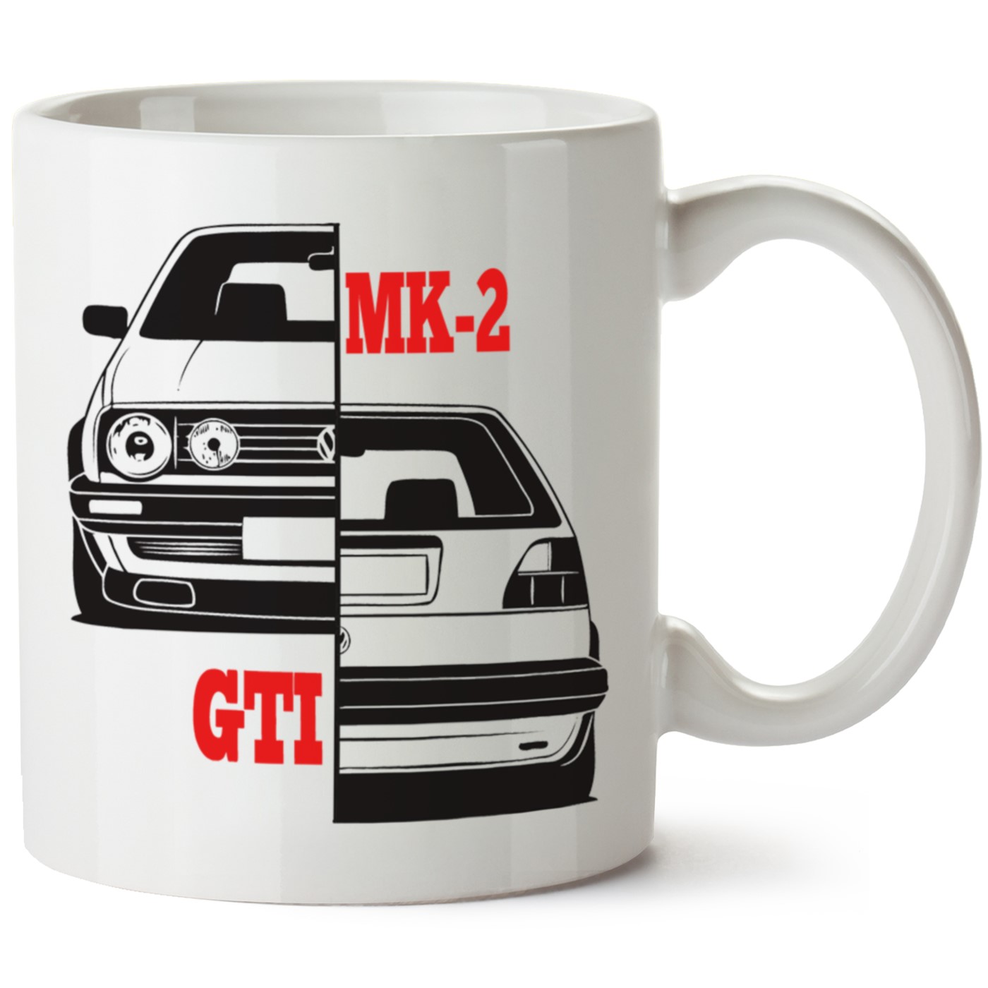 Vw Golf 2 Baskılı Porselen Kupa Bardak