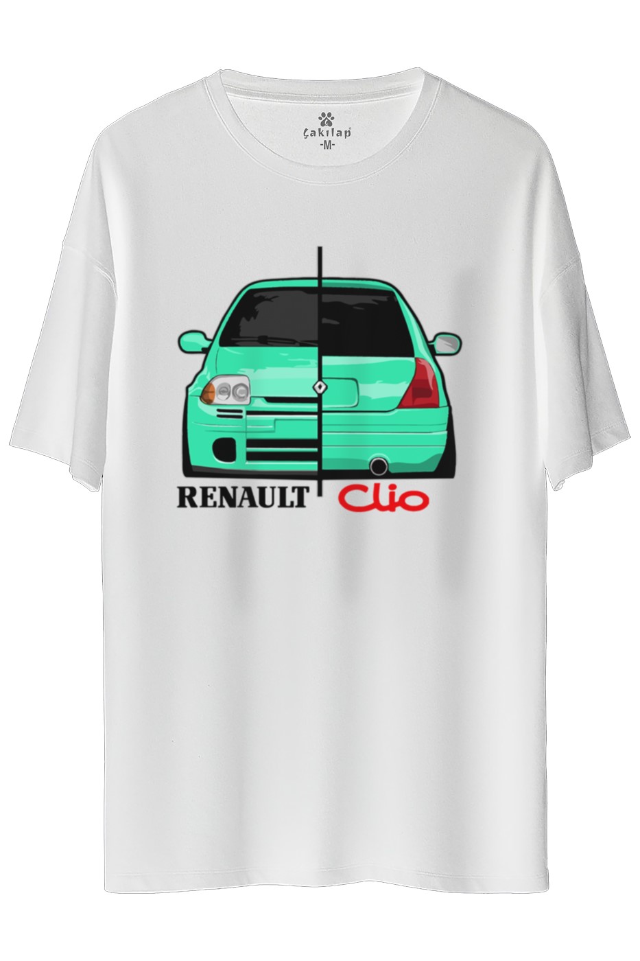 Renault Clio 1 Baskılı Oversize Tişört