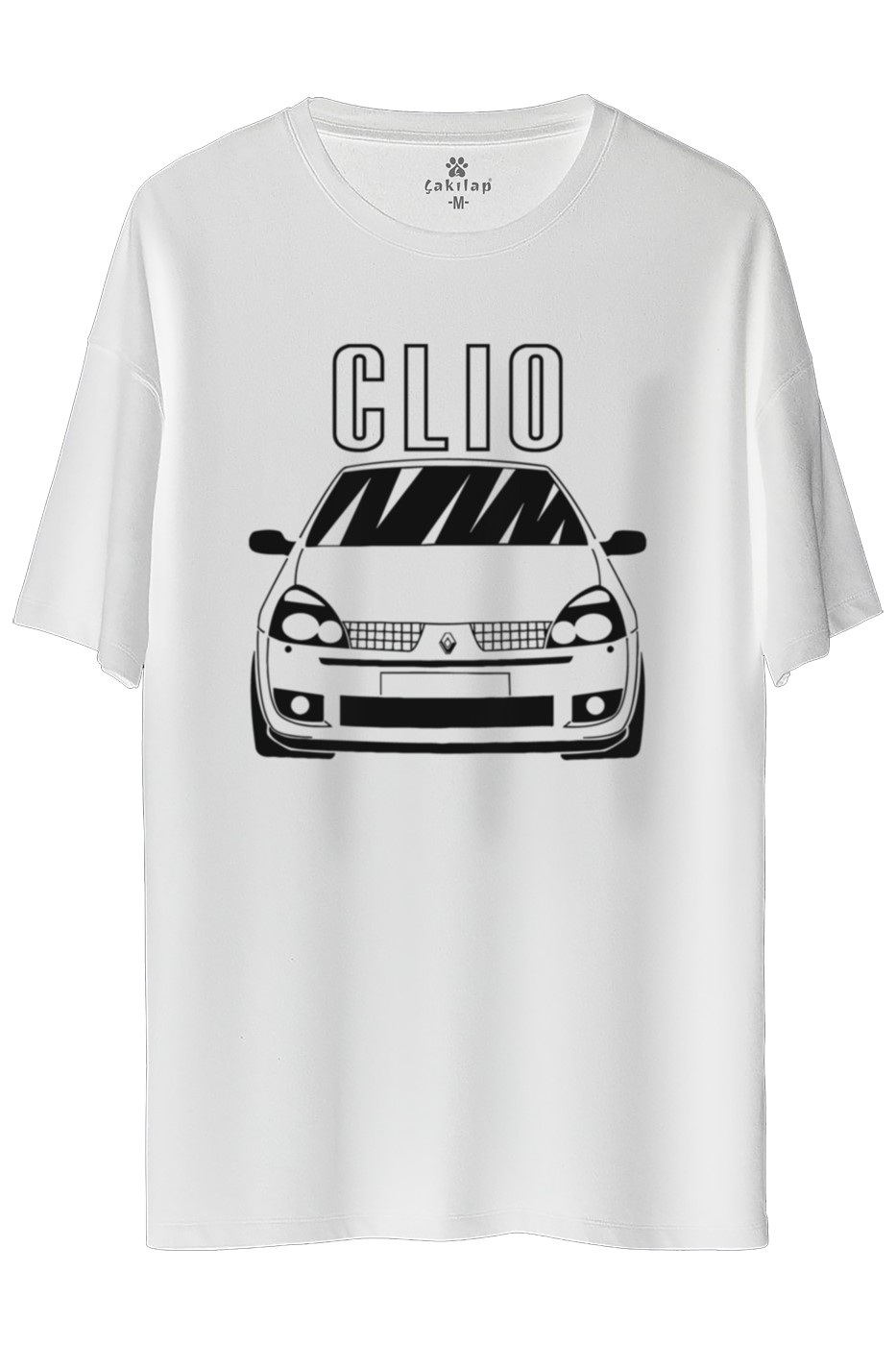 Renault Clio Symbol Baskılı Oversize Tişört